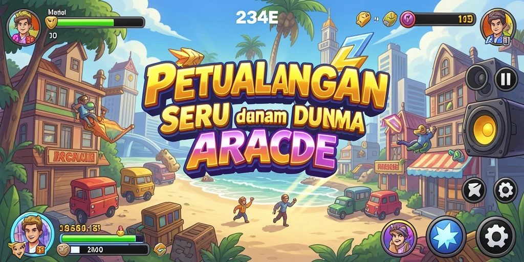 Tampilan gameplay seru dari 234E yang penuh tantangan.