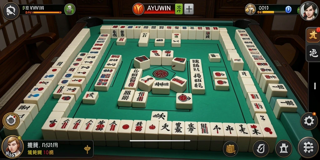 Tangkapan layar gameplay AYUWIN yang menunjukkan keseruan bermain Mahjong.