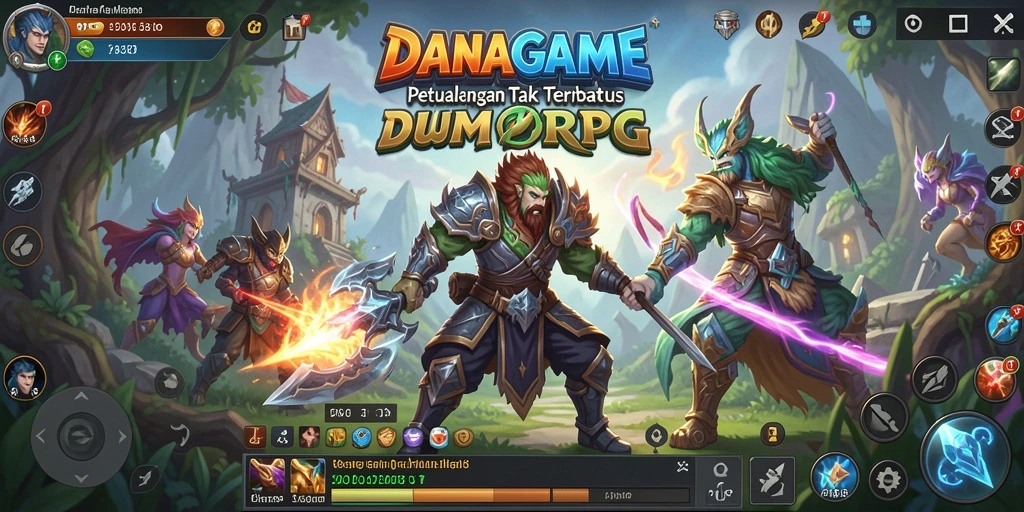 Tampilan gameplay epik dalam dunia DANAGAME MMORPG.