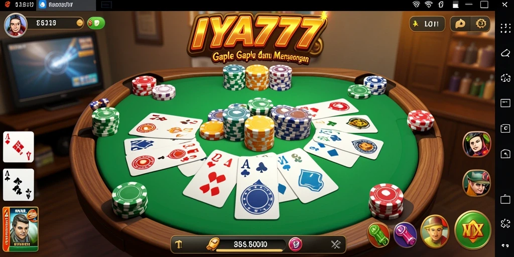 Screenshot gameplay Gaple IYA777 yang penuh aksi dan keseruan.