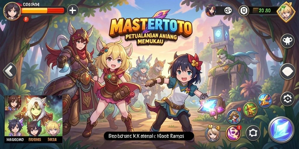 Tampilan gameplay seru di MASTERTOTO dengan karakter Anime mengagumkan.
