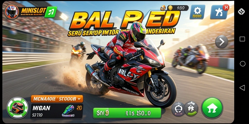 Gameplay seru dan mendebarkan saat balapan motor di MINISLOT.
