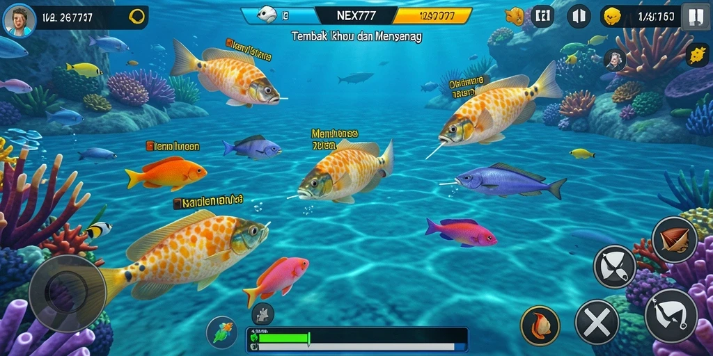 Gameplay seru menembak ikan di NEX777.