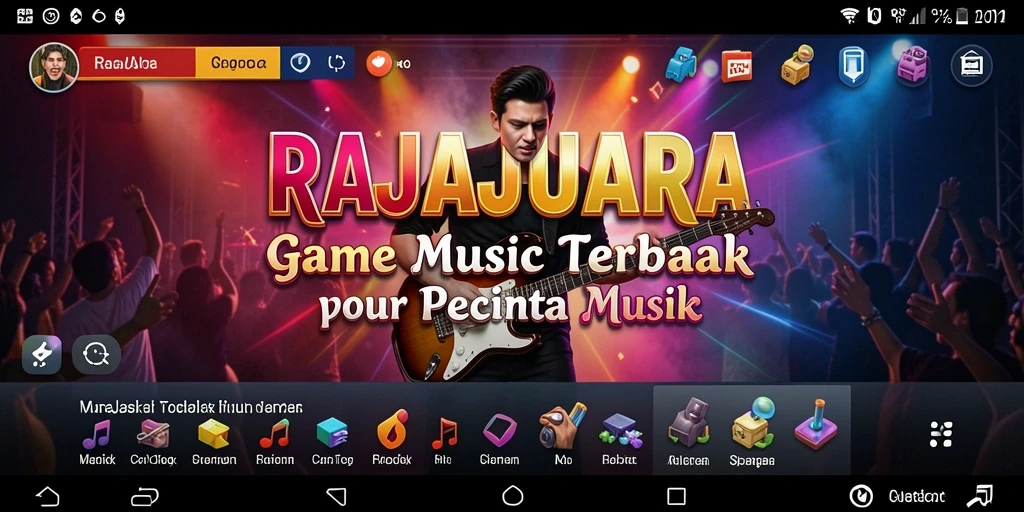 Screenshot gameplay RAJAJUARA menampilkan pemain menyanyi dengan semangat.