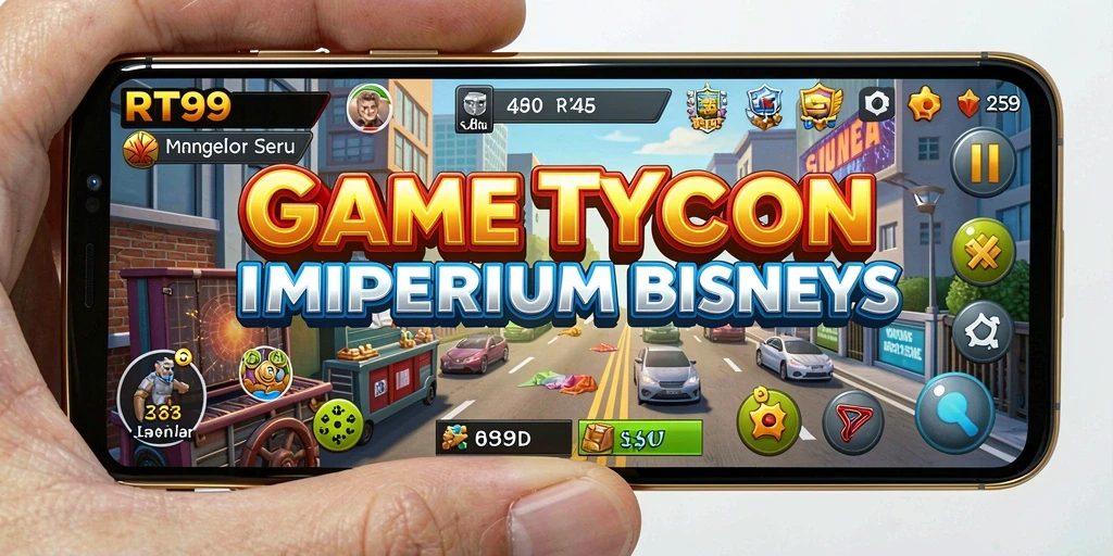 Tampilan menarik dan gameplay seru RT99 dalam mengelola bisnis.