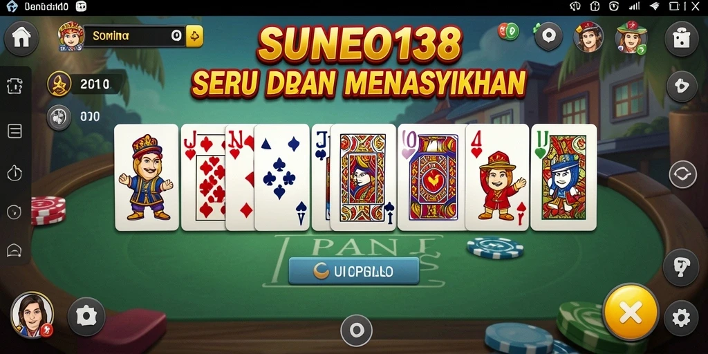Screenshot utama SUNEO138 menampilkan aksi seru permainan Domino.